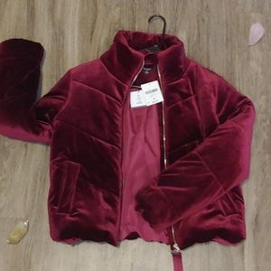 Forever 21 plush burgundy jacket